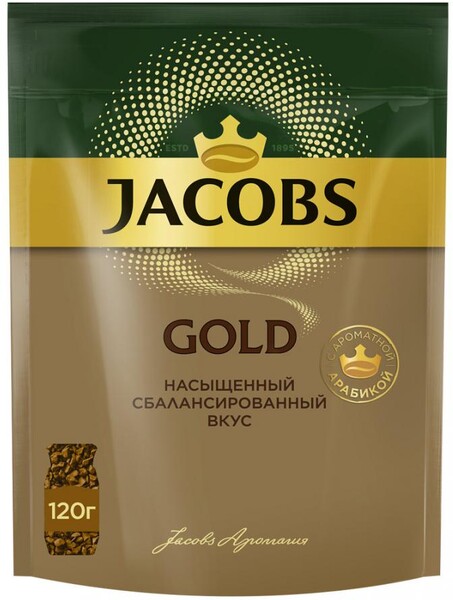 Кофе растворимый Jacobs gold 120 г