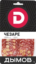 Колбаса с/к Чезаре с фундуком Дымов нарезка, 90г