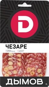 Колбаса с/к Чезаре с фундуком Дымов нарезка, 90г