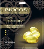 Маска тканевая для лица и шеи BIOCOS питательная, 25г Россия 