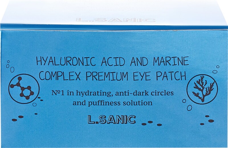 Патчи для глаз L Sanic Гидрогелевые с гиалуроновой кислотой и экстрактом водорослей 60шт