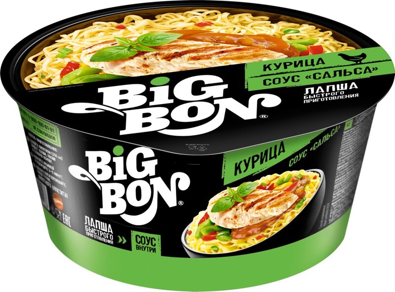 Лапша Big Bon Курица с соусом сальса 85г