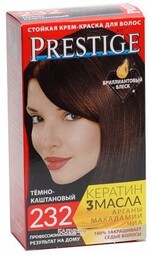 Краска для волос Prestige 232 - Темно-каштановый, 50/50 мл.