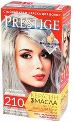 Крем-краска для волос стойкая Prestige Vip's Серебристо-рлатиновый 210, 115 мл