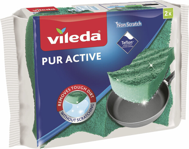 Губка для посуды VILEDA Pur Active, 2шт