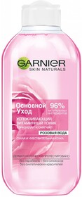 Тоник для лица Garnier Skin Naturals Основной уход успокаивающий с экстрактом розы 200 мл