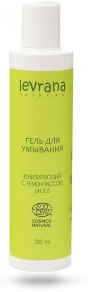 Гель для умывания Levrana Тонизирующий с лемонграссом 200мл