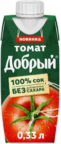 Сок Добрый томатный с мякотью, 0,33л