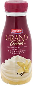 Коктейль Grand Cocktail Ehrmann молочный со вкусом ванильного пломбира 4% 260 г