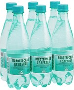 Вода Новотерская целебная минеральная питьевая газированная 0,5л