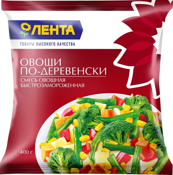 Смесь овощная ЛЕНТА Овощи по-деревенски, 400г