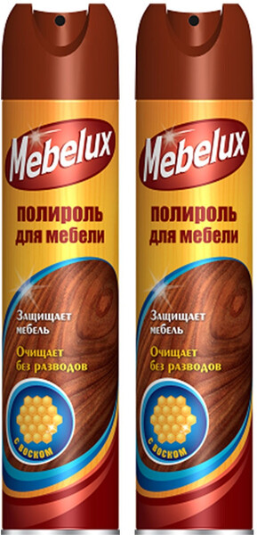 Полироль Mebelux для мебели с воском