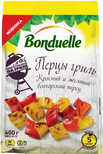 Смесь овощная Bonduelle Перцы гриль замороженная 400 г