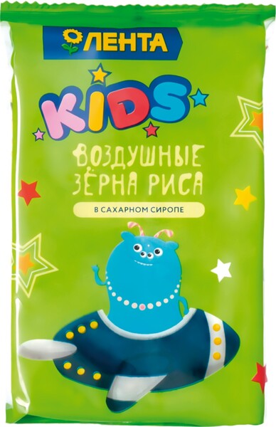 Воздушные зерна риса ЛЕНТА Kids в сахарном сиропе, 30г Россия, 30 г