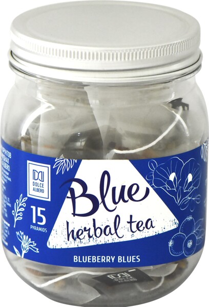 Напиток чайный DOLCE ALBERO Blueberry blues с кусочками фруктов ПЭТ 15пир