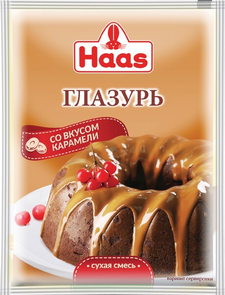 Глазурь HAAS со вкусом карамели, 75г