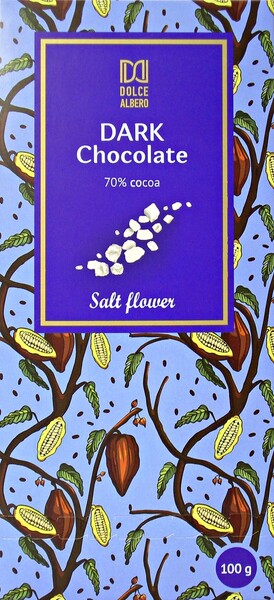 Шоколад DOLCE ALBERO с морской солью горький Португалия, 100 г