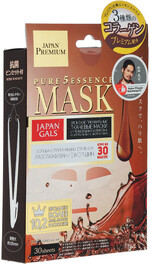 Тканевая маска Japan Gals Premium С тремя видами коллагена 30 шт