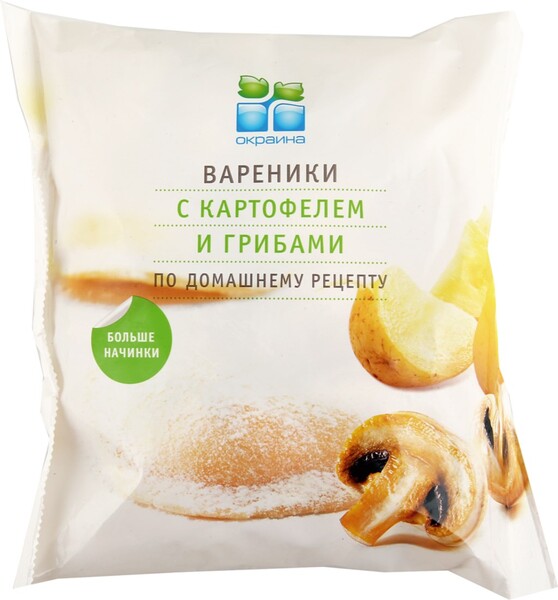 Вареники ОКРАИНА с картофелем и грибами, 500г Россия, 500 г