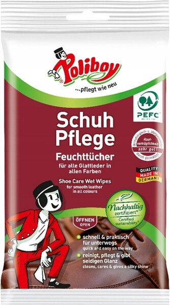 Влажные салфетки для обуви Poliboy 10 шт