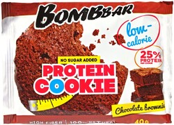 Печенье Bombbar протеиновое Шоколадный брауни низкокалорийное 40г