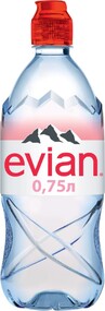 Вода питьевая Evian минеральная негазированная 0.75 л