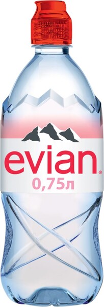 Вода питьевая Evian минеральная негазированная 0.75 л