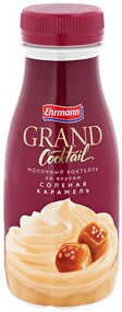 Коктейль Grand Cocktail Ehrmann молочный со вкусом соленой карамели 4% 260г