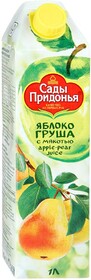 Сок Сады Придонья Яблоко-Груша с мякотью без добавления сахара, 1л