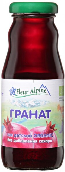 Сок Fleur Alpine Органик Гранат для детей с 3 лет, 0,2л