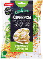 Чипсы Dr.Korner Кукурузно-рисовые с горохом и чечевицей 50г