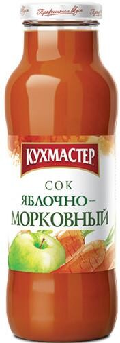 Сок Яблочно-морковный, Кухмастер, 700 мл., Стекло