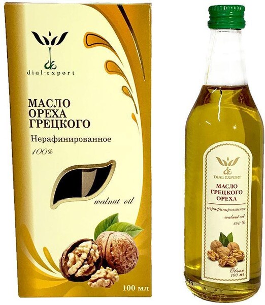 Масло грецкого ореха Dial-Export нерафинированное, 100 мл., картон