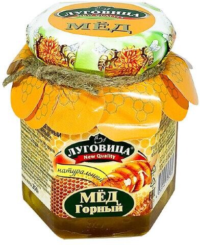 Мед горный натуральный, Луговица, 250 гр., стекло