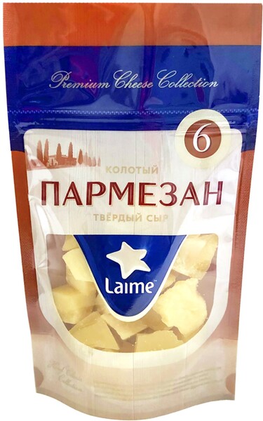 Сыр LAIME Пармезан колотый твердый 6 мес. 40% без змж