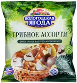 Грибное ассорти Кружево вкуса Вологодская ягода резаное быстрозамороженное 300 г