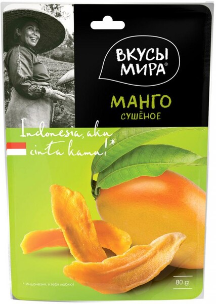 Манго сушеное Вкусы Мира 80г