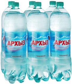 Вода Архыз минеральная питьевая столовая газированная, 1,5л