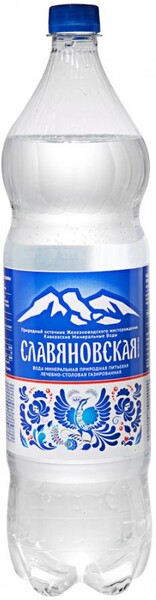 Вода минеральная Славяновская природная лечебно-столовая газированная 1,5л