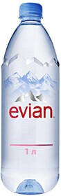 Вода питьевая Evian минеральная негазированная 1 л