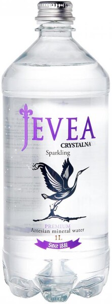 Вода минеральная Jevea природная питьевая столовая газированная 1 л пластиковая бутылка Россия