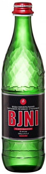 Вода БЖНИ минеральная лечебно-столовая газированная 0,5л