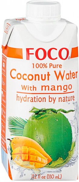 Вода Foco кокосовая со вкусом манго, 330 мл