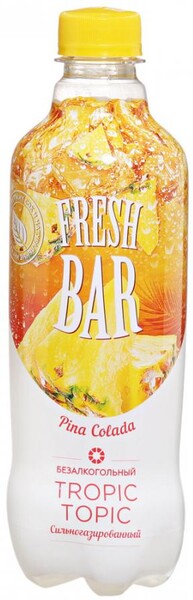 Напиток Fresh Bar Pina Colada (Пина Колада) безалкогольный сильногазированный, 480мл
