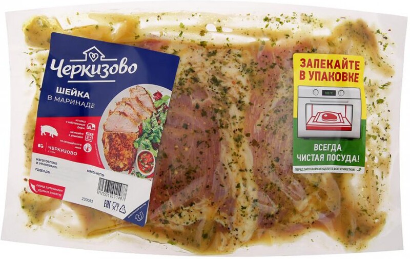Шейка свиная Черкизово в маринаде охлажденная в пакете для запекания 0.7-1.6 кг