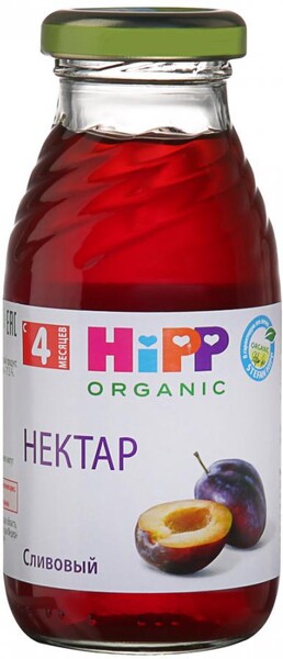 Нектар Hipp сливовый с 4 месяцев, 200 г Россия