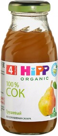 Сок Hipp Organic с грушей с мякотью восстановленный без сахара с 4 месяцев 200 мл