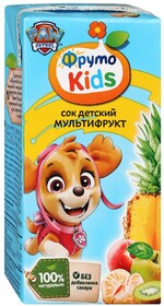 Сок ФрутоKids Мультифруктовый с мякотью восстановленный без сахара с 8 месяцев 200 мл