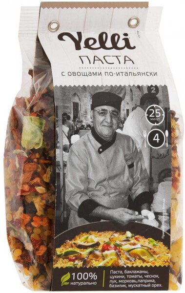Паста Yelli По-итальянски с овощами, 250 г
