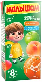 Нектар Малышам Мультифруктовый с сахаром с 8 месяцев 330 мл